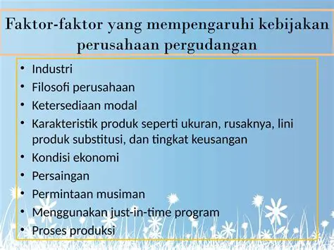 Ketersediaan faktor produksi