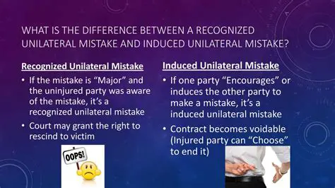 Key Characteristics of a Unilateral Mistake
