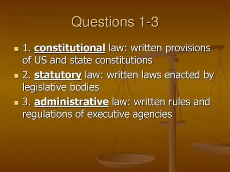 Key Characteristics of Statutory Laws