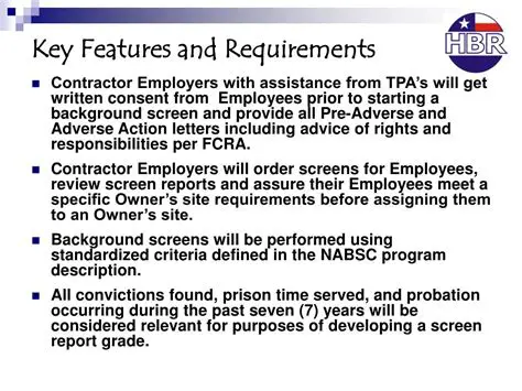 Key Features and Requirements