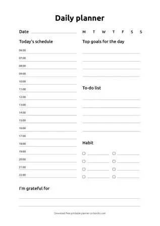 Key Features of a Daily Planner
