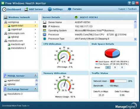 Key Features of a Windows Health Monitor