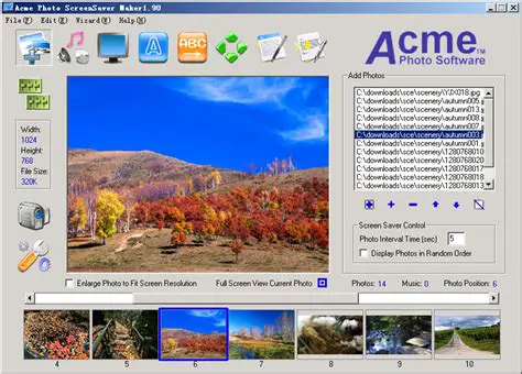 Key Features of Acme Photo ScreenSaver Maker