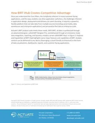 Key Features of Actuate BIRT iHub