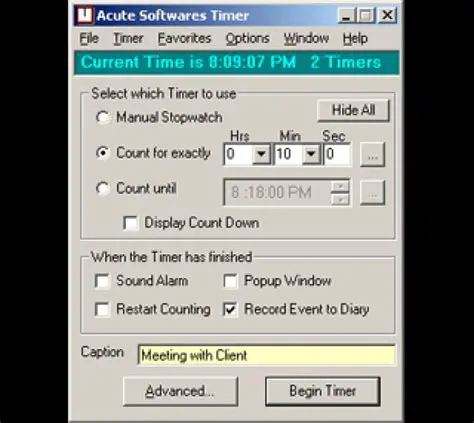 Key Features of Acute Softwares Timer