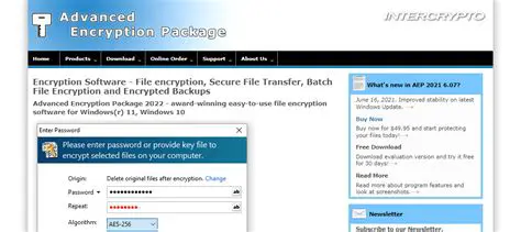 Key Features of Advanced Encryption Package 2015