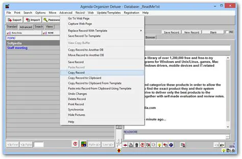 Key Features of Agenda Organizer Deluxe