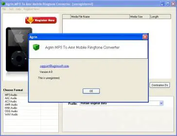 Key Features of Agrin MP3 To Amr Mobile Ringtone Converter
