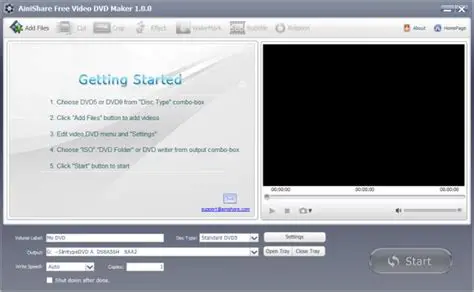 Key Features of Ainishare Video DVD Maker