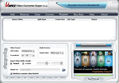 Key Features of Apex Video Converter Super
