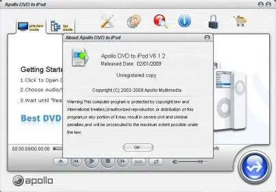 Key Features of Apollo DVD to iPod