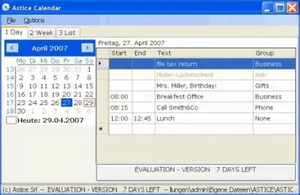 Key Features of ASTICE Calendar