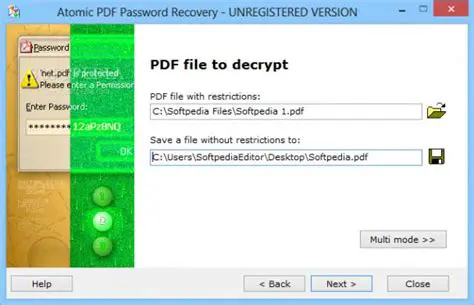 Key Features of Atomic PDF Password Recovery