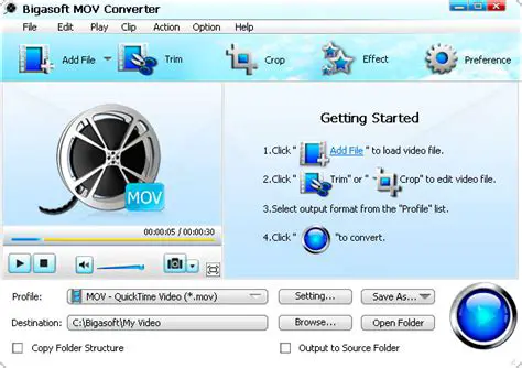 Key Features of AVI MPEG FLV MOV RM WMV to MOV Converter