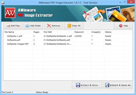 Key Features of AWinware PDF Image Extractor