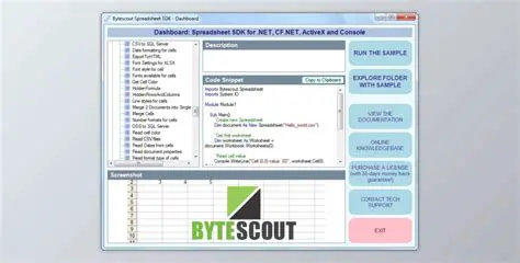 Key Features of Bytescout Spreadsheet SDK