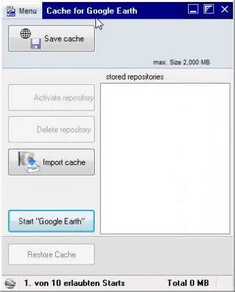 Key Features of Cache for Google Earth