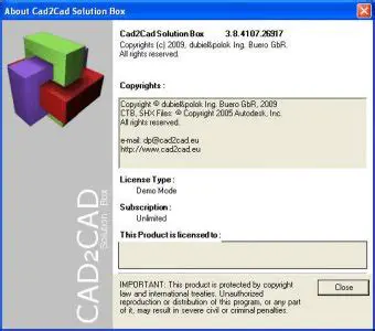 Key Features of Cad2Cad Solution Box