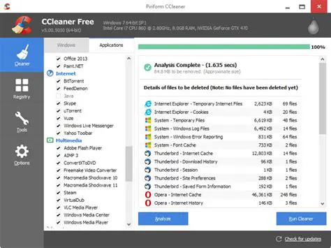 Key Features of CC Cleaner Free