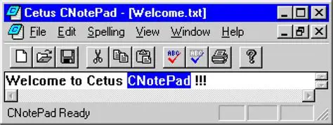 Key Features of Cetus CNotePad
