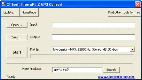 Key Features of CFTsoft Free APE 2 MP3 Convert