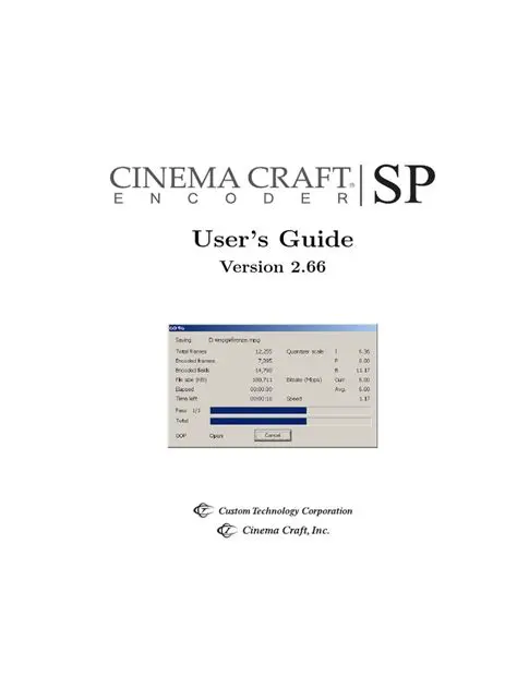 Key Features of Cinema Craft Encoder SP2