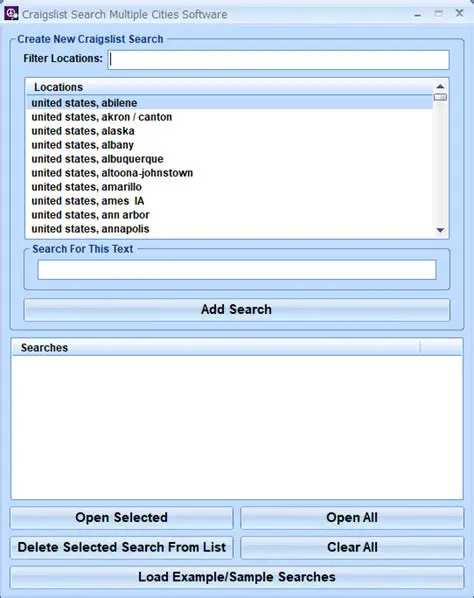 Key Features of Craigslist Search Multiple Cities Software