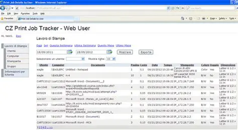 Key Features of CZ Print Job Tracker