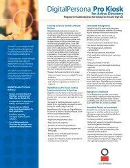 Key Features of DigitalPersona Pro