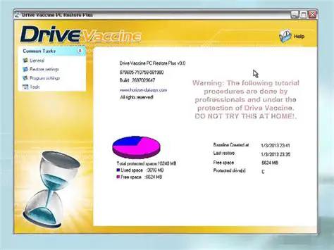 Key Features of Drive Vaccine PC Restore Plus