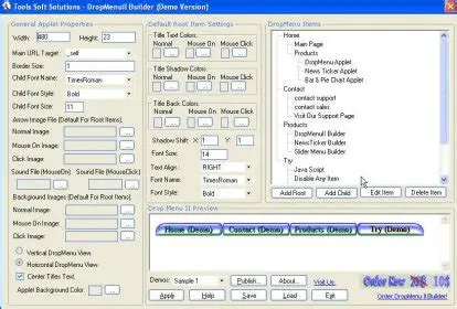 Key Features of DropMenuII Builder
