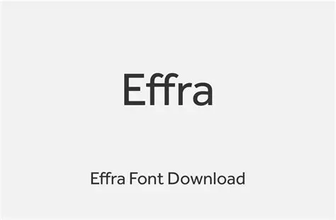 Key Features of Effra Fonts