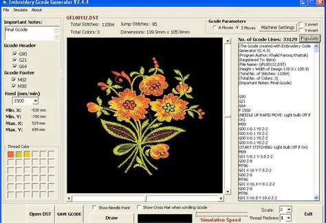 Key Features of Embroidery Gcode Generator