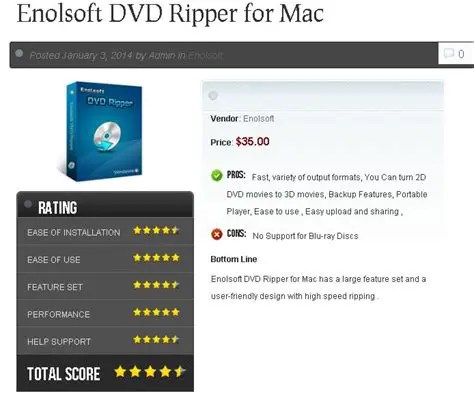 Key Features of Enolsoft DVD Ripper