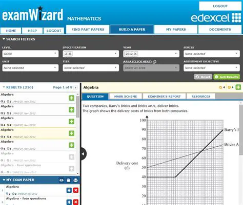 Key Features of ExamWizard Edexcel GCSE Mathematics