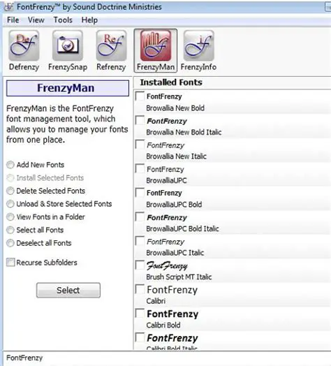 Key Features of FontFrenzy