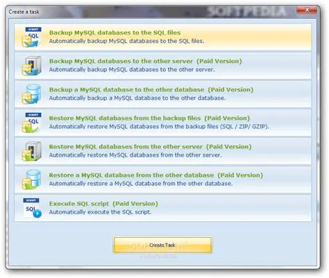 Key Features of Free Backup for MySQL