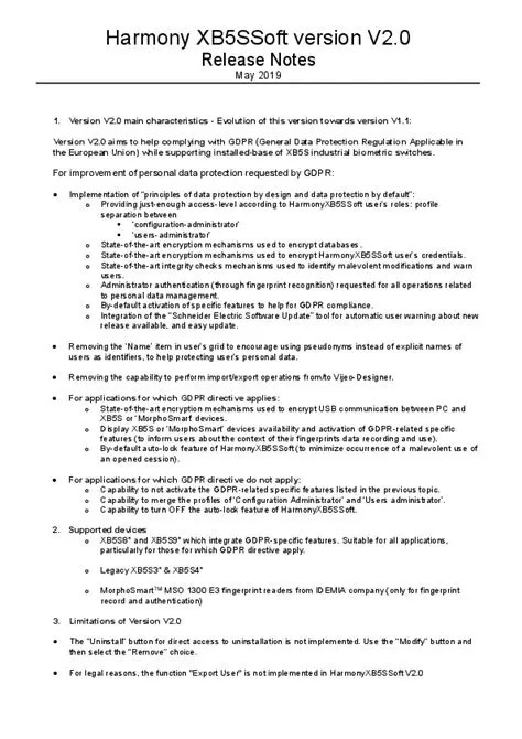 Key Features of Harmony XB5SSoft