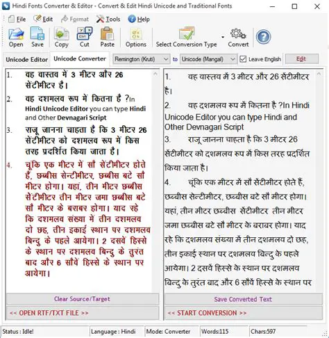Key Features of Hindi Fonts Converter and Editor