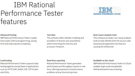Key Features of IBM Rational Performance Tester