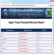 Key Features of iTunes Password Decryptor