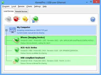 Key Features of KernelPro USB Over Ethernet
