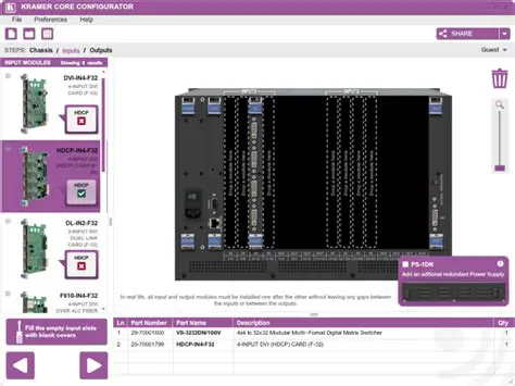 Key Features of Kramer Core Configurator