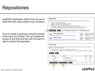Key Features of LeapFILE Desktop