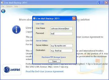 Key Features of Live Mail Backup 2011