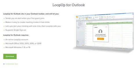 Key Features of LoopUp for Outlook