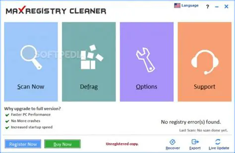 Key Features of Max Registry Cleaner