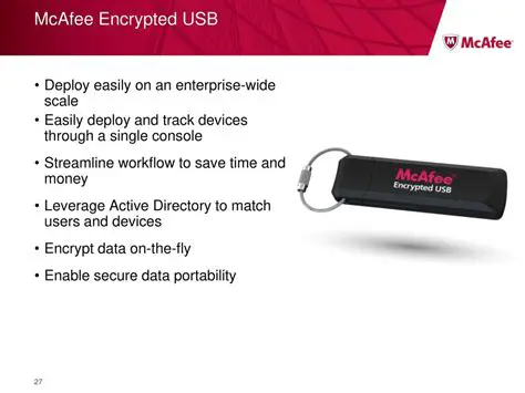 Key Features of McAfee Encrypted USB