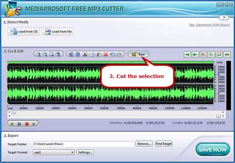 Key Features of MediaProSoft Free MP3 Cutter