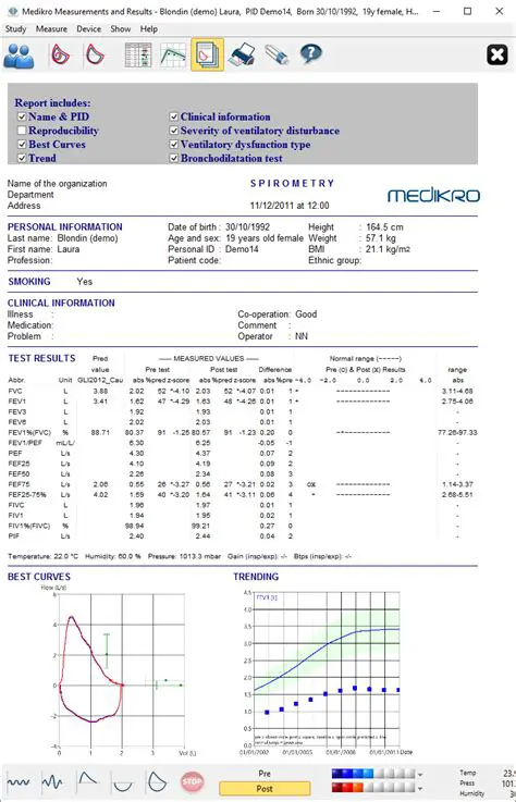 Key Features of Medikro Spirometry Software